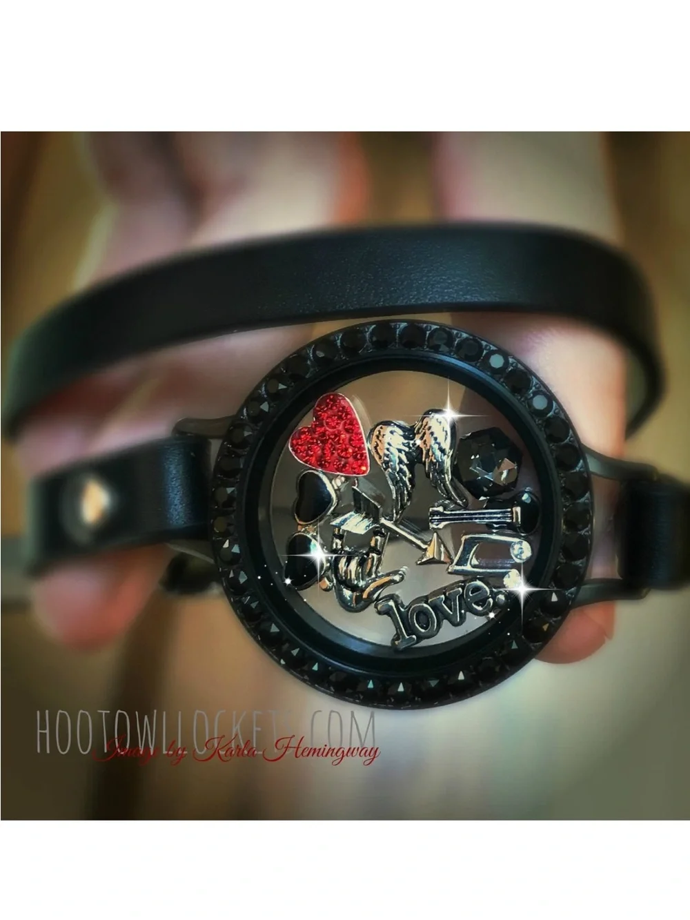 Origami Owl Black Double Wrap Band